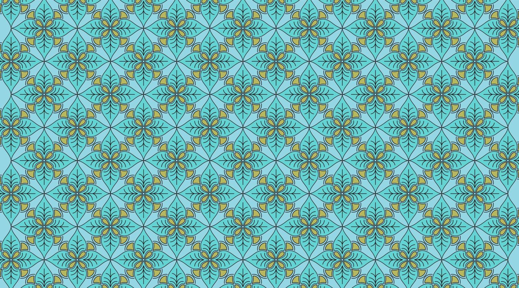 regular floral batik pattern, vector design