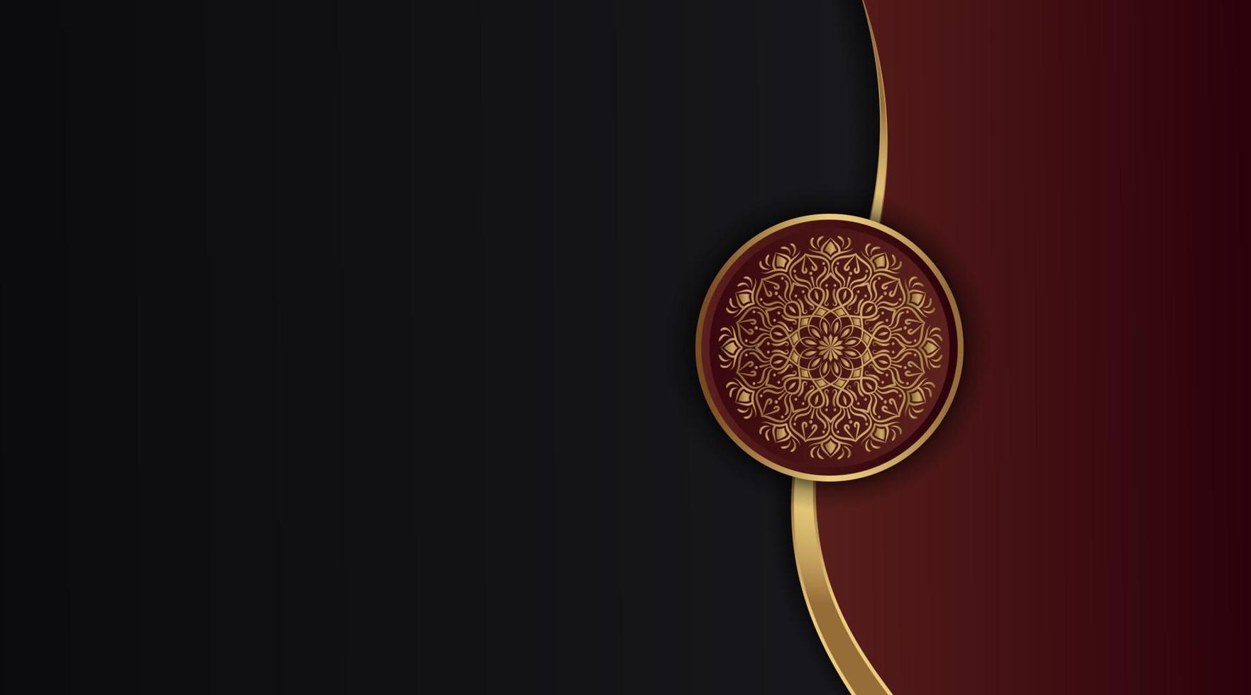 Arabesque luxury background  round gold decoration vector