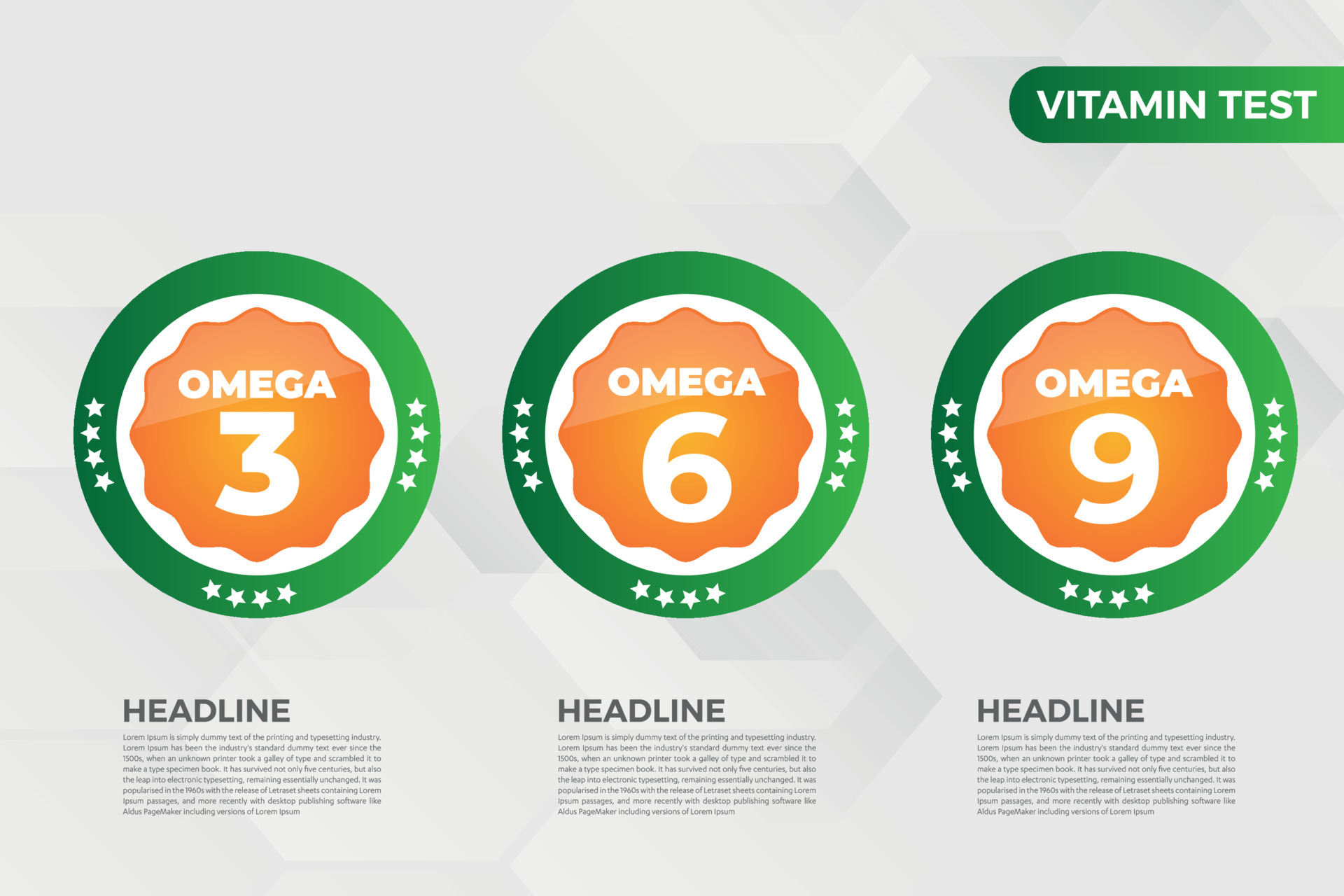 Omega3, Omega6, Omega9 Vitamin icon Vector illustration oil fish omega 12625155 Vector Art at