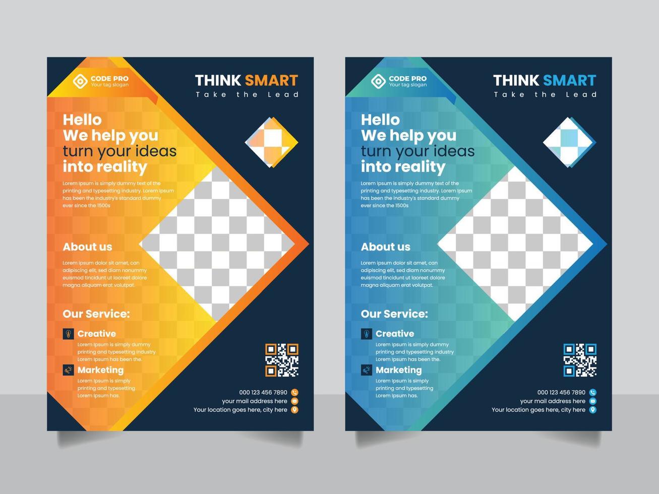 Unique professional flyer banner leaflet brochure design template vector