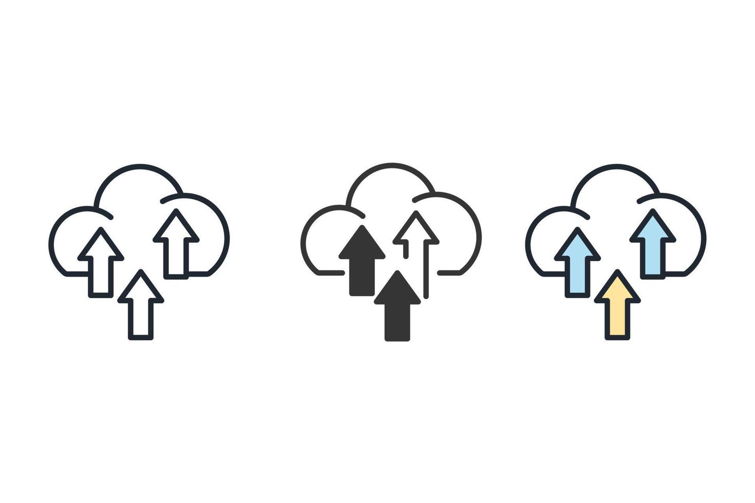 Cloud Access icons  symbol vector elements for infographic web