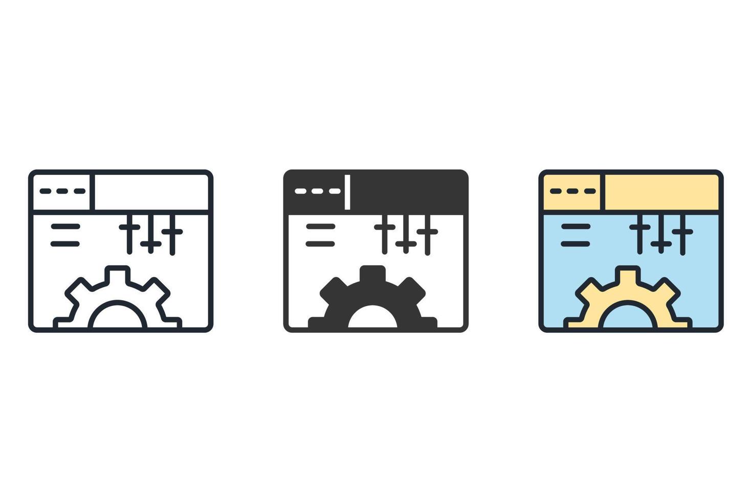 Website icons  symbol vector elements for infographic web