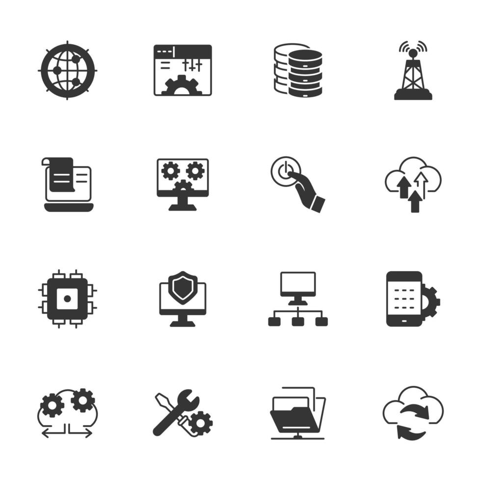 network tecnology icons set . network tecnology pack symbol vector elements for infographic web