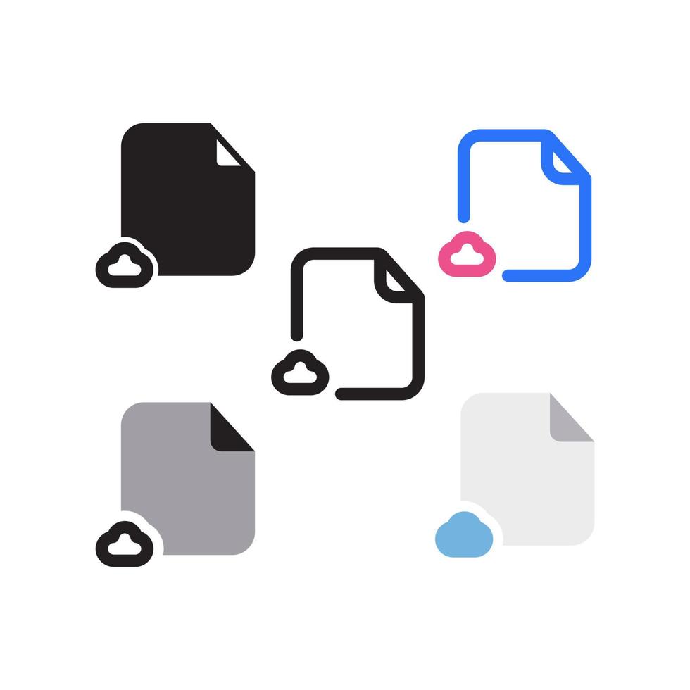 Cloud File Pack 12625418 Vector Art at Vecteezy