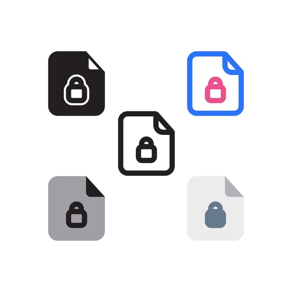 Lock File Pack 12625458 Vector Art at Vecteezy
