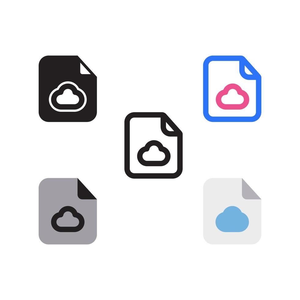 Cloud File Pack 12625468 Vector Art at Vecteezy