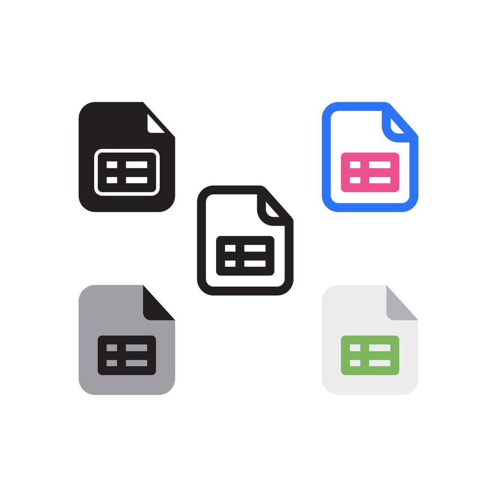 Spreadsheet File Pack vector