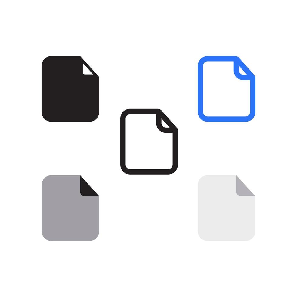 paquete de archivos en blanco vector