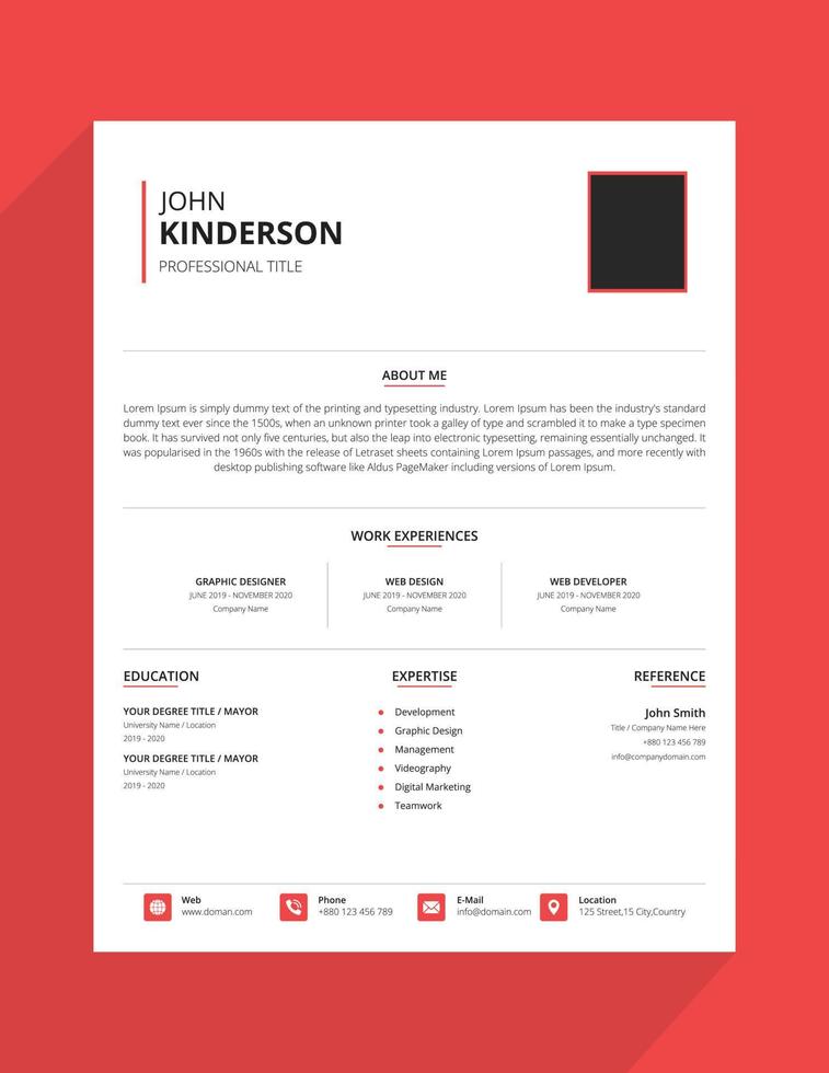 creative resume design for you vector