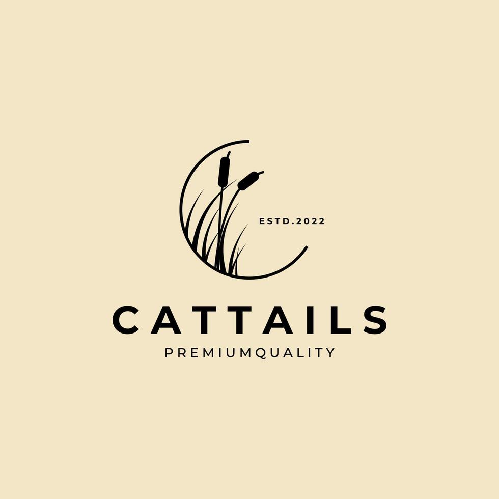 cattail icon logo vector symbol illustration design template