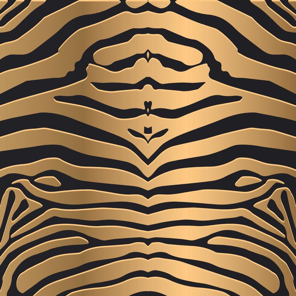 plantilla de vector de rayas de tigre de lujo premium, cubierta moderna, conjunto de safari de marco. fondo de lujo con estampado de tigre dorado. impresión de patrón de línea ondulada abstracta en el fondo