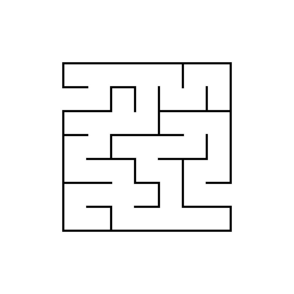 Abstact labyrinth. Educational game for kids. Puzzle for children. Maze conundrum. Find the right path. Vector illustration.