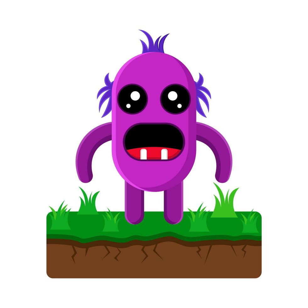 cute monster design mascot kawaii vector