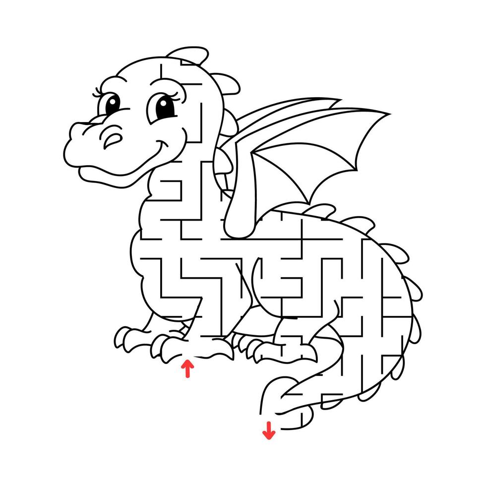 Abstract maze. Game for kids. Puzzle for children. Labyrinth conundrum. Find the right path. Education worksheet. vector