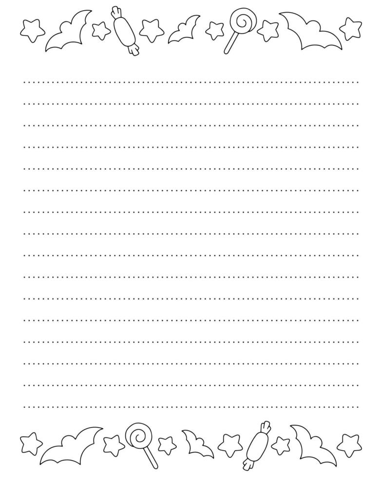 Writing Paper With Drawing Space