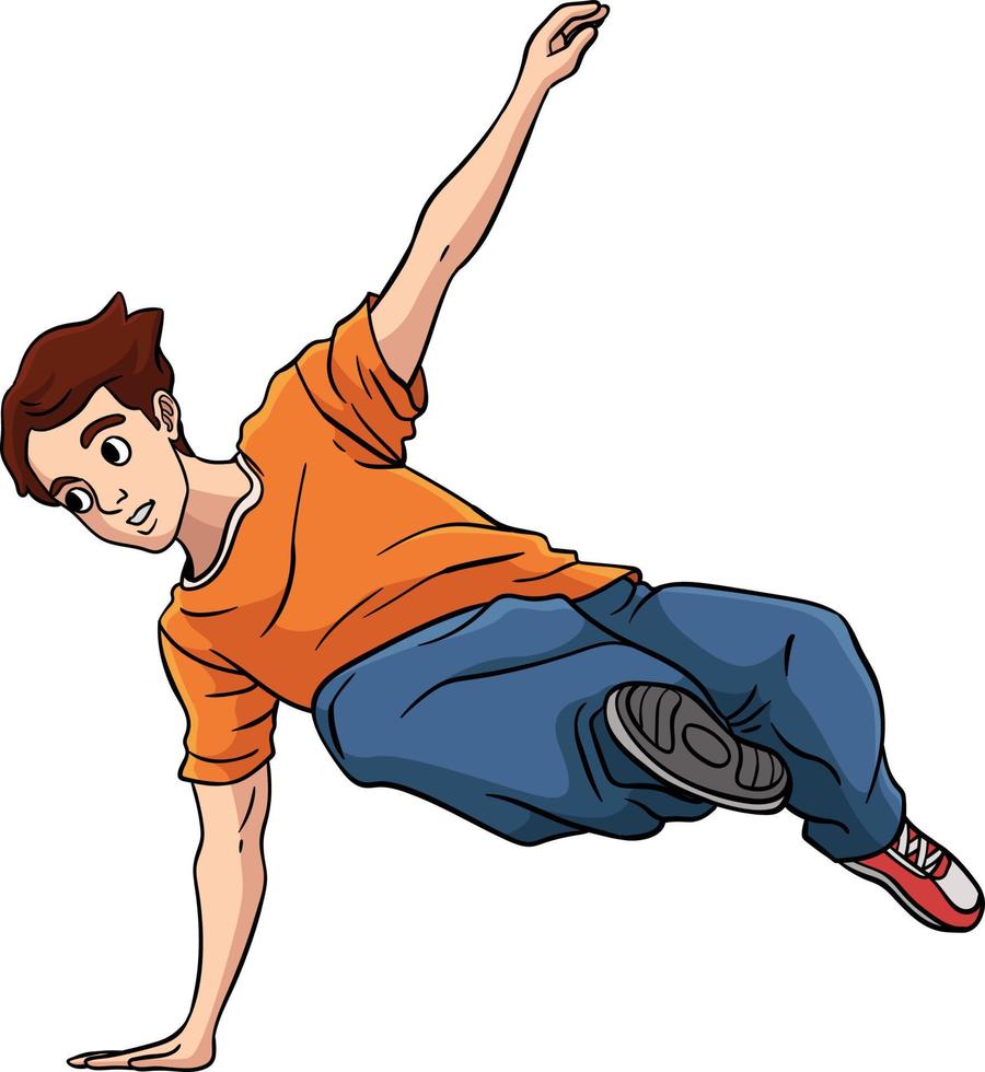 Parkour Cartoon Colored Clipart Illustration vector