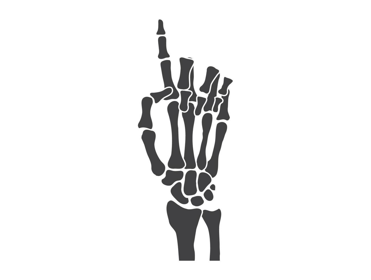 mano huesos blanco y negro humano esqueleto hueso manos vector