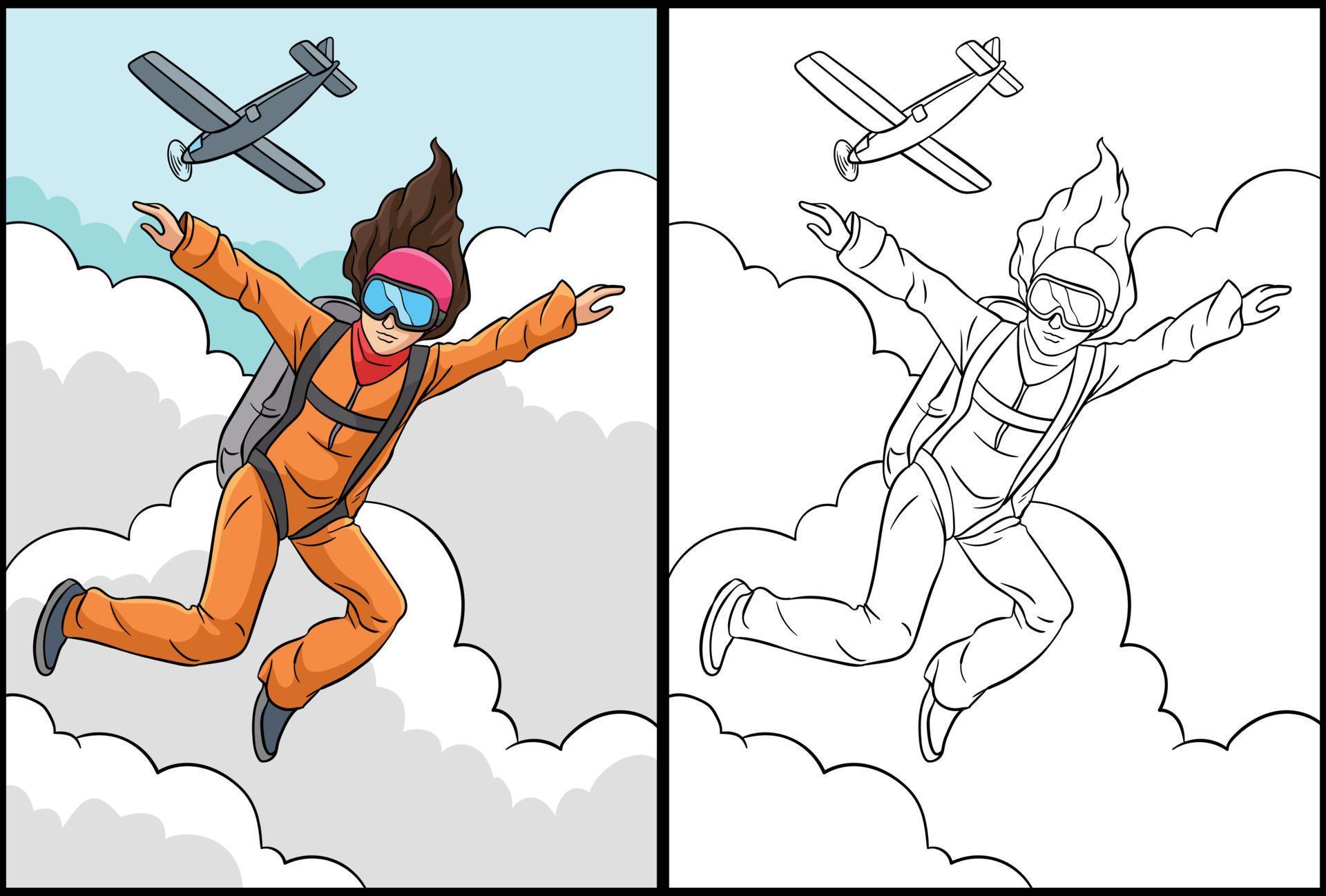 10 Skydiving Printable Coloring Pages to Unleash Your Inner Daredevil
