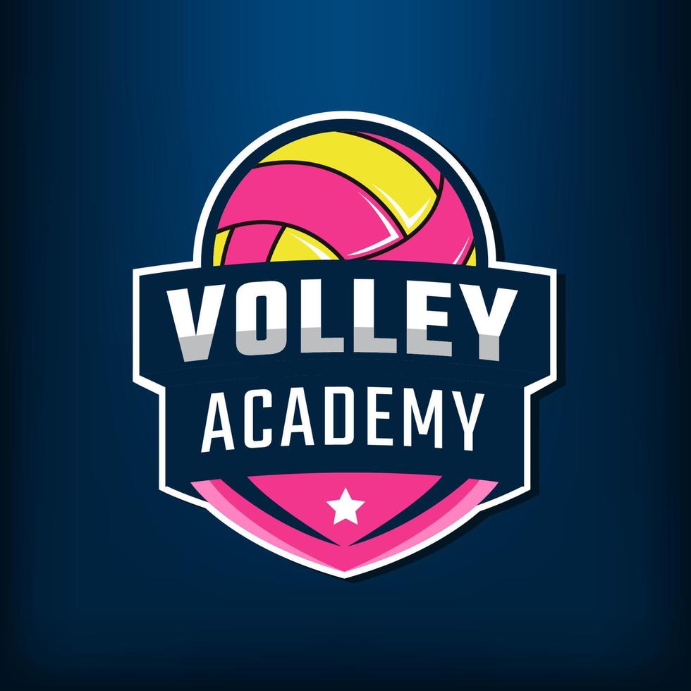 logotipo, emblema e icono de voleibol vector