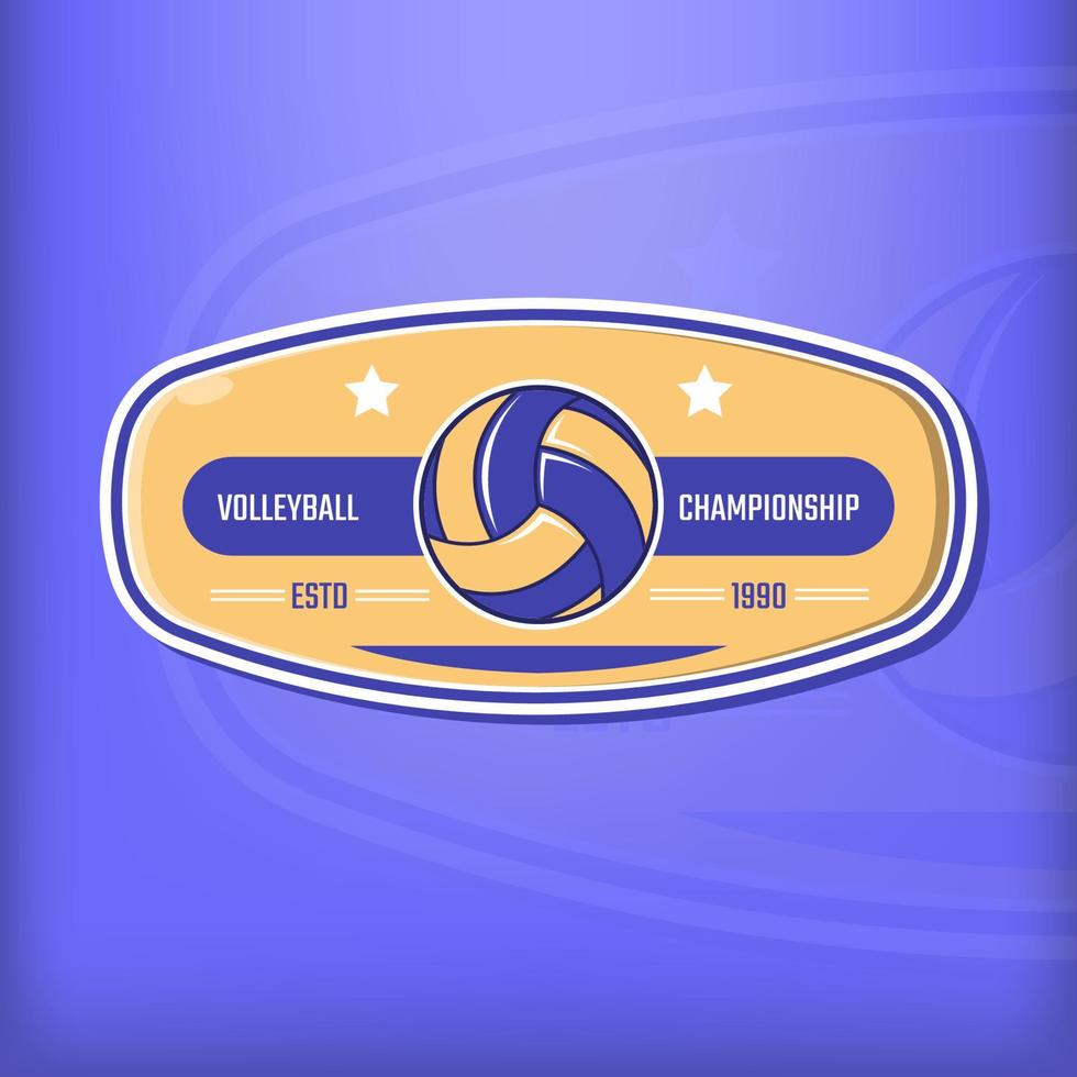 Volleyball logo design for team, label, emblem vector