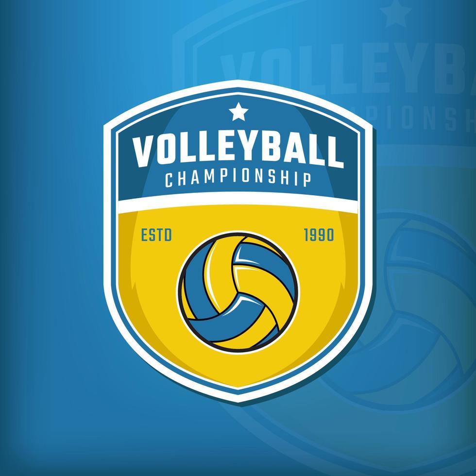 Volleyball sports logo emblem vector