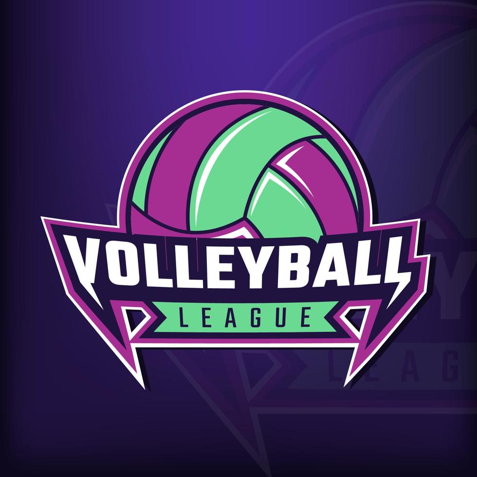 Volleyball sports club emblem vector