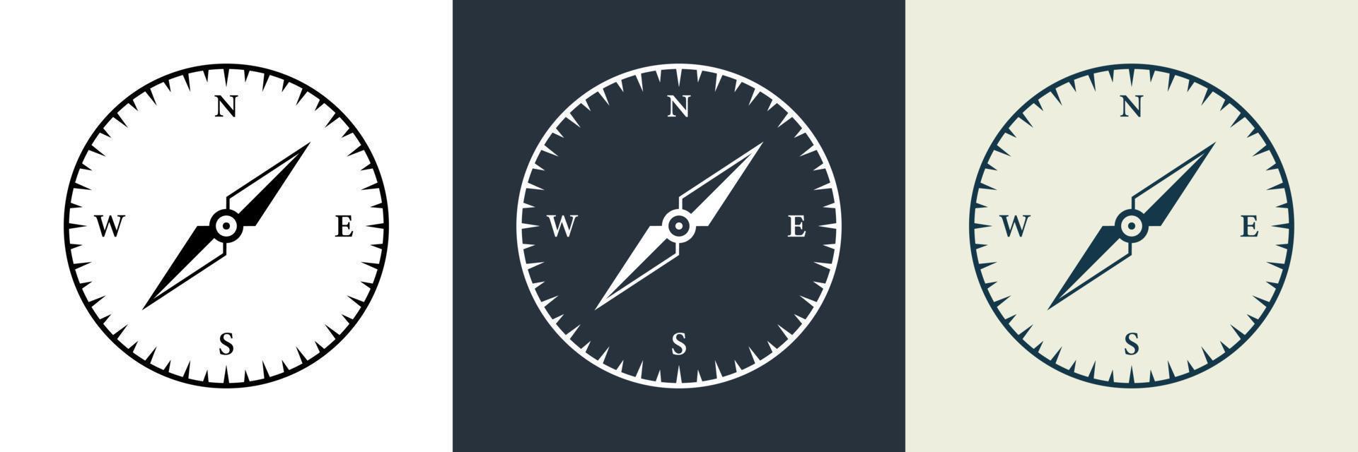 Adventure Direction Arrow to North South West East Orientation Navigator Modern Sign. Compass Map Silhouette Icon Set. Rose Wind Navigation Retro Equipment Pictogram. Isolated Vector Illustration.