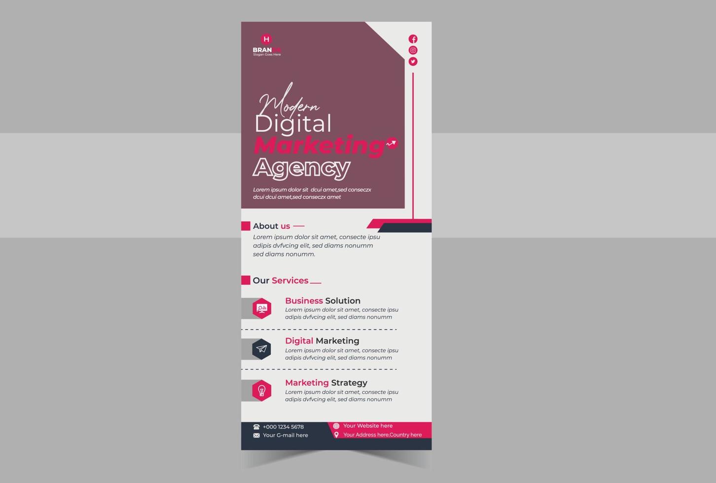 Corporate Agency DL Flyer vector