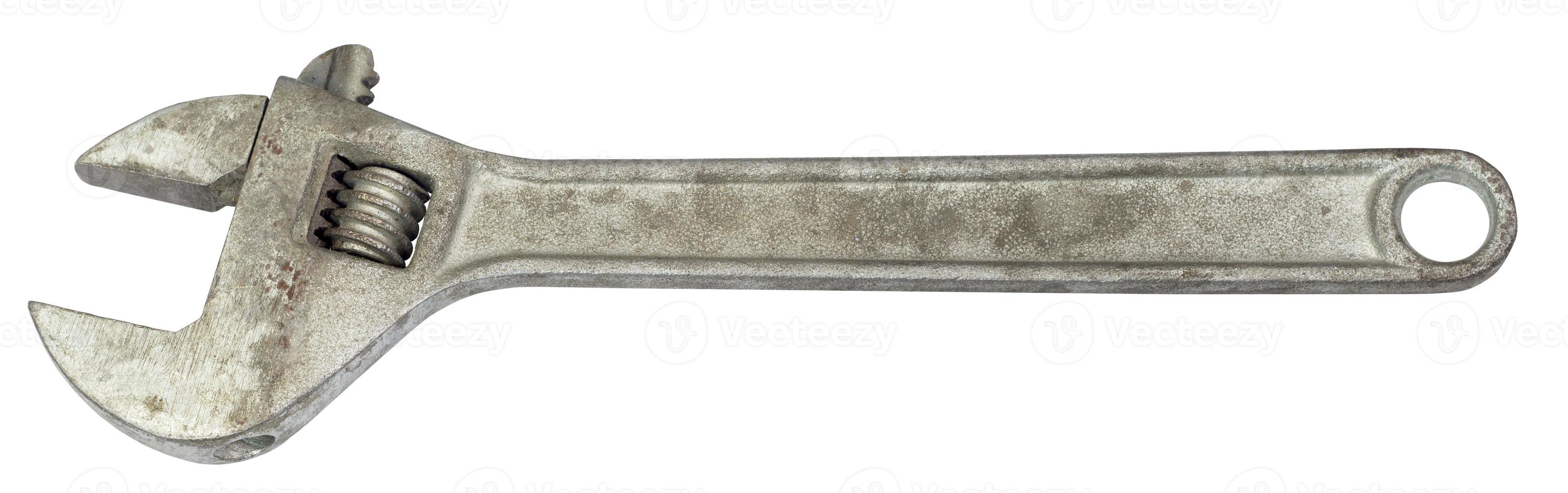 Silver adjustable spanner wrench photo