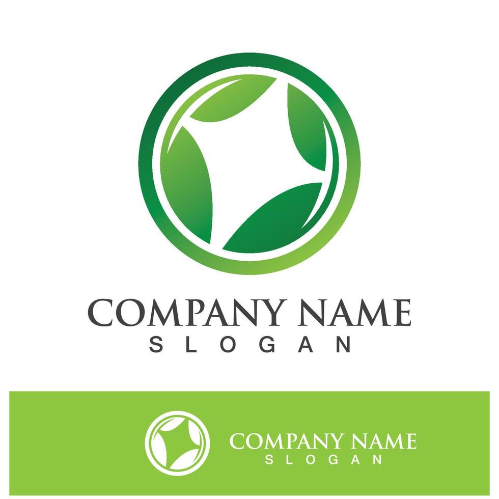 Green tree leaf nature logo images vector