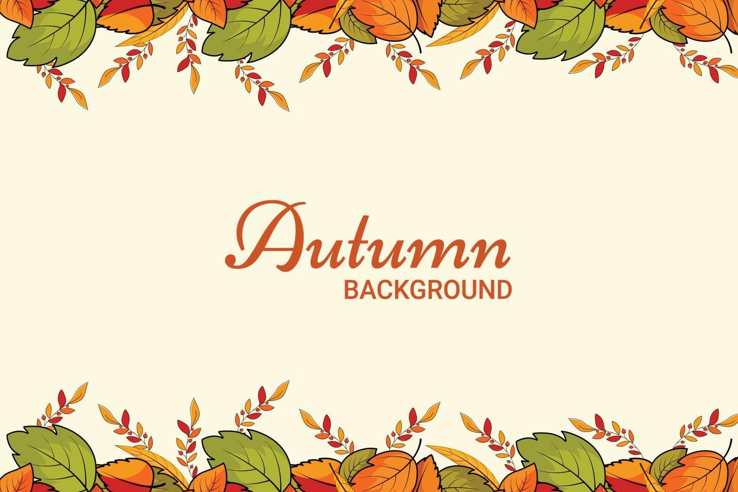 Autumn seasonal fall leaves background vector