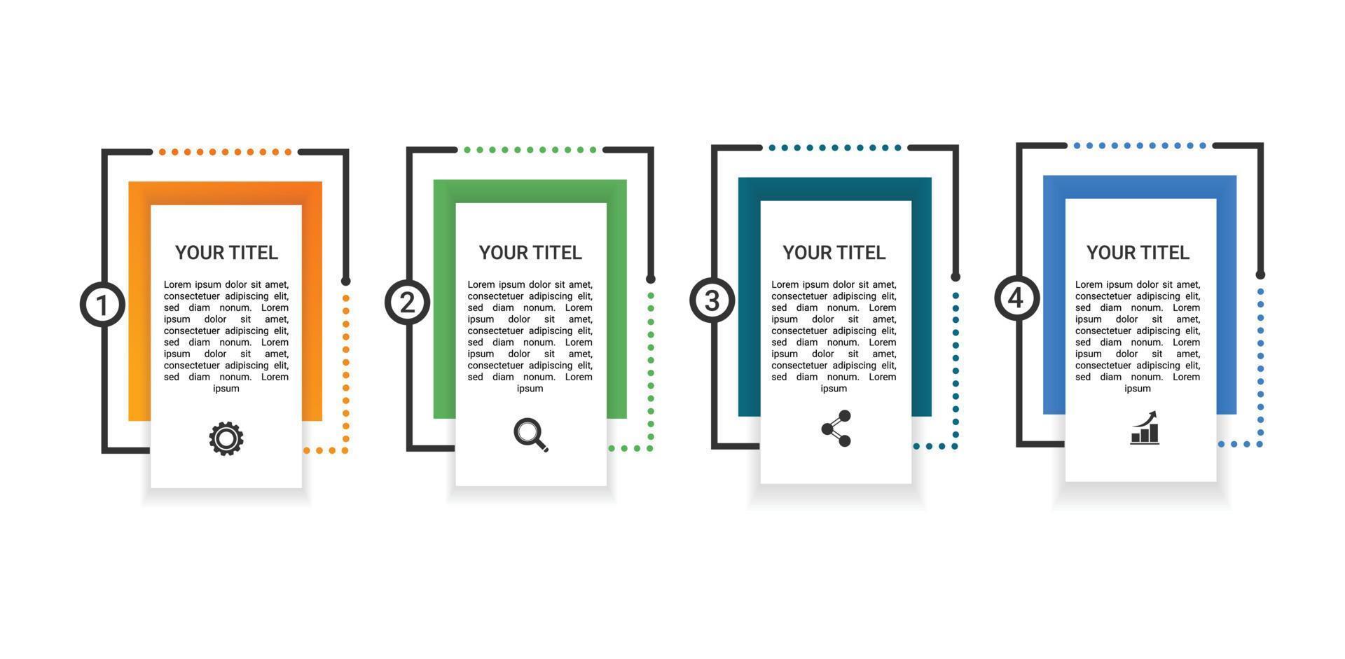 plantilla de elementos de diagrama de flujo de diseño infográfico empresarial vector