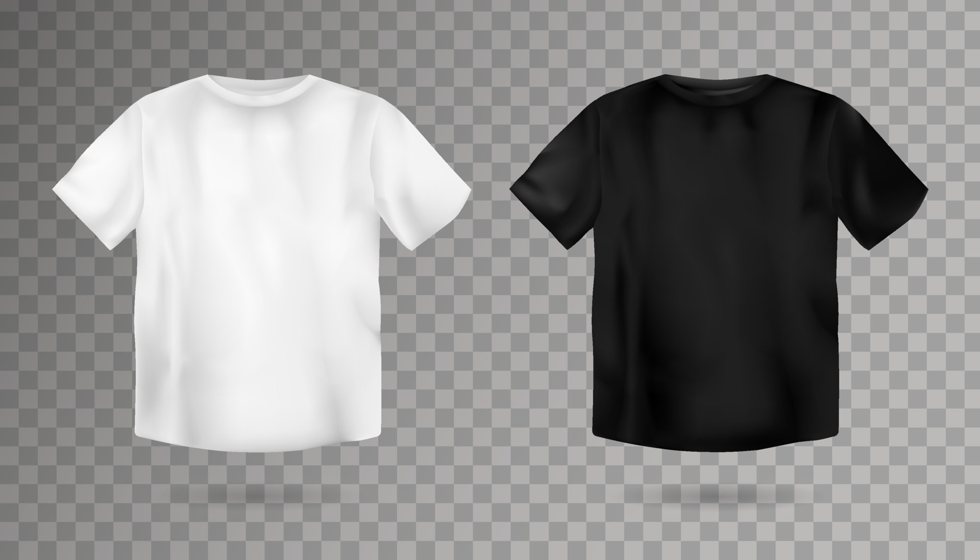 White And Black Tshirt Mockup Sport Blank Shirt Template Front And