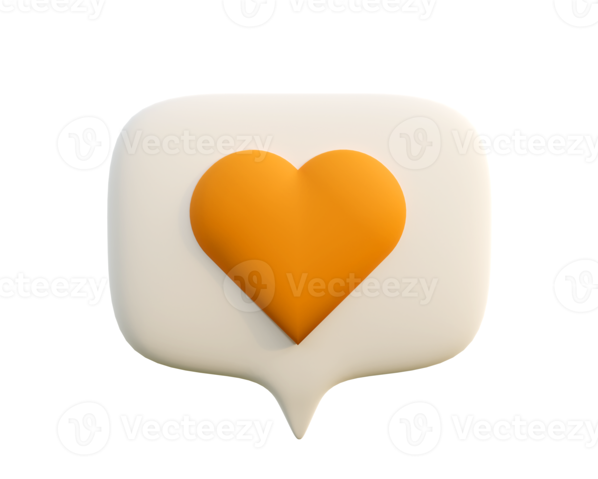 3d like symbol in message bubble png