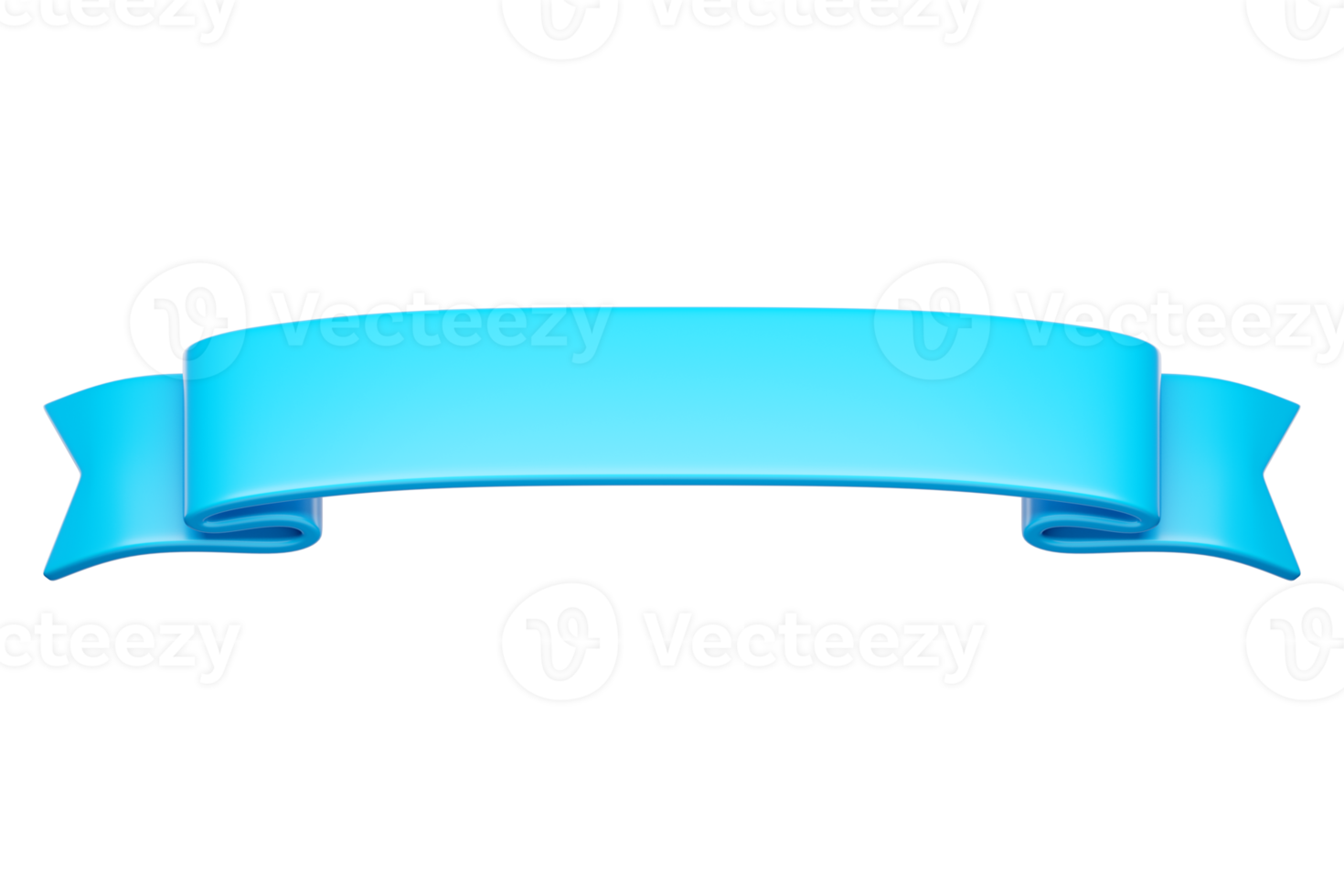 3d märka band. glansig blå tom plast baner för annons, promo och dekoration element. hög kvalitet isolerat framställa png