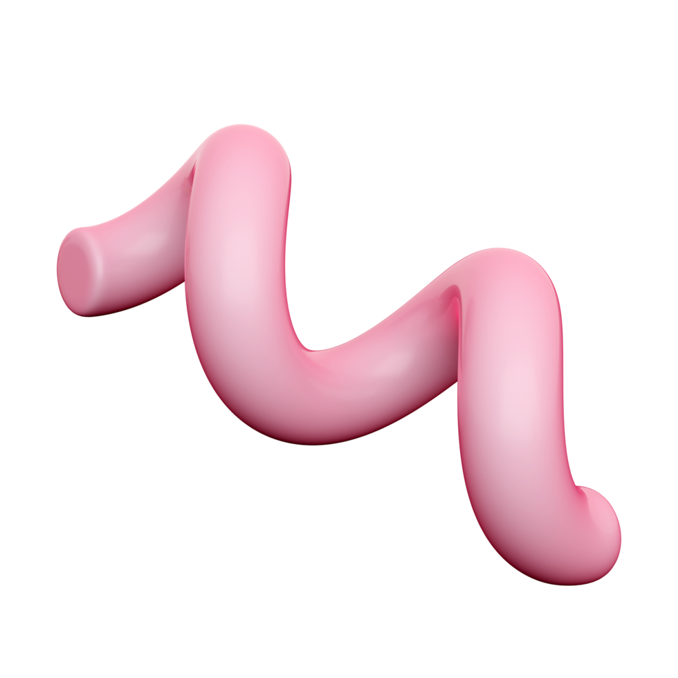 3D rosa abstrakte Spirale. hochwertiges isoliertes rendern png