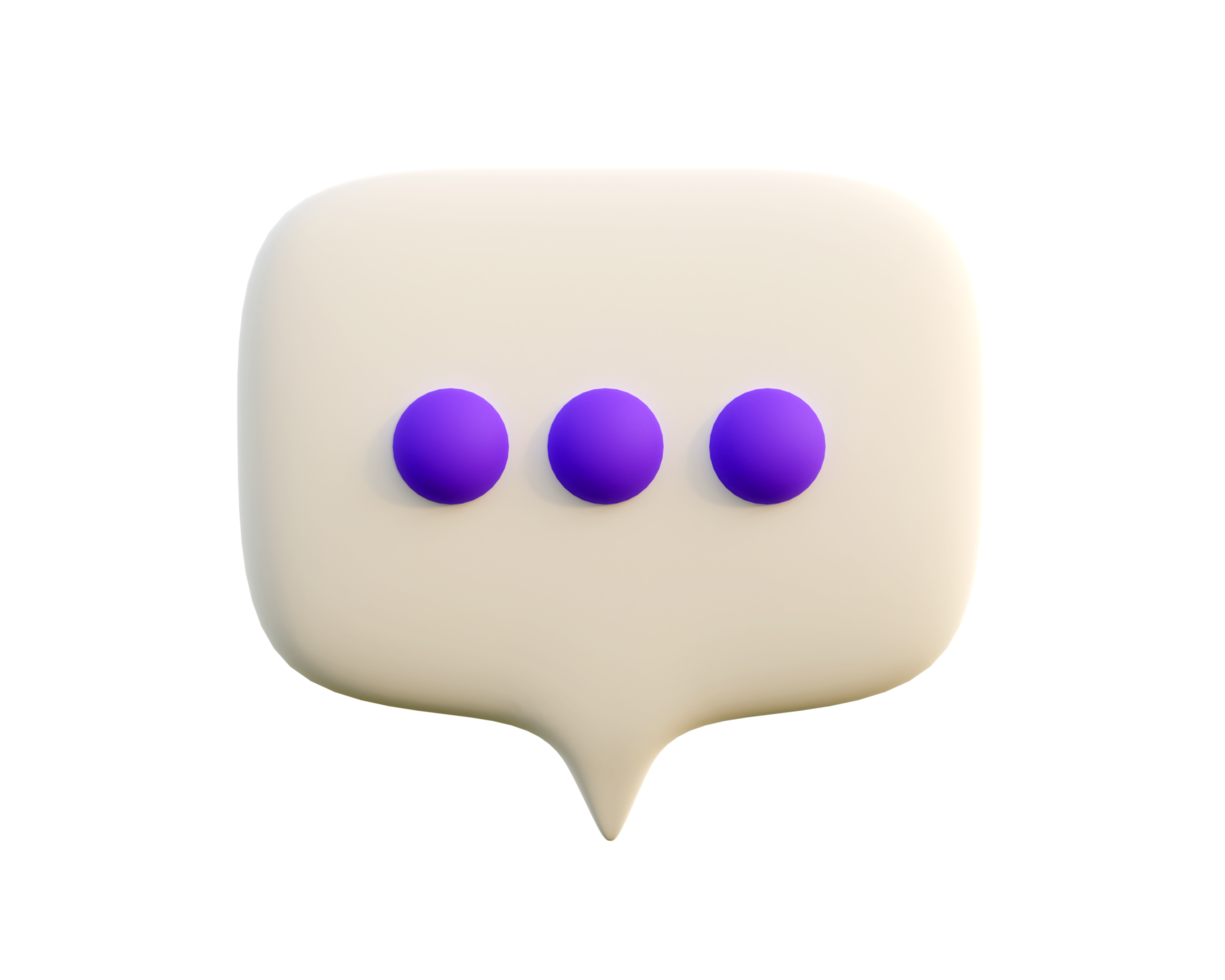 3d message bubble. png