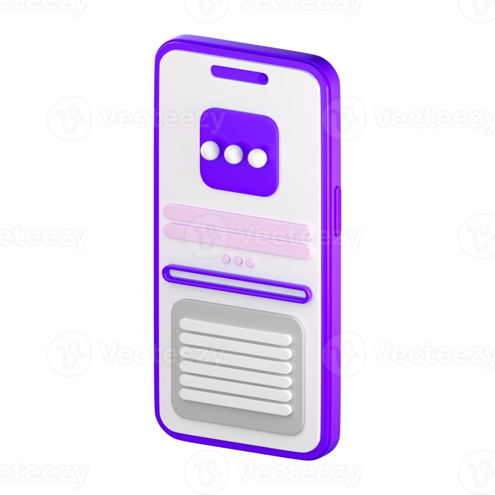3d smartphone mockup with bill receipt on it screen. Online banking, money transaction,  mobile payments, shopping concept.  High quality isolated render png