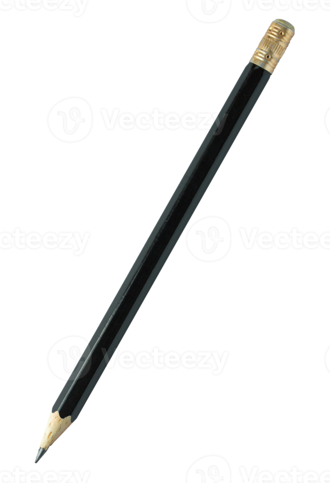 black pencil isolated with clipping path png