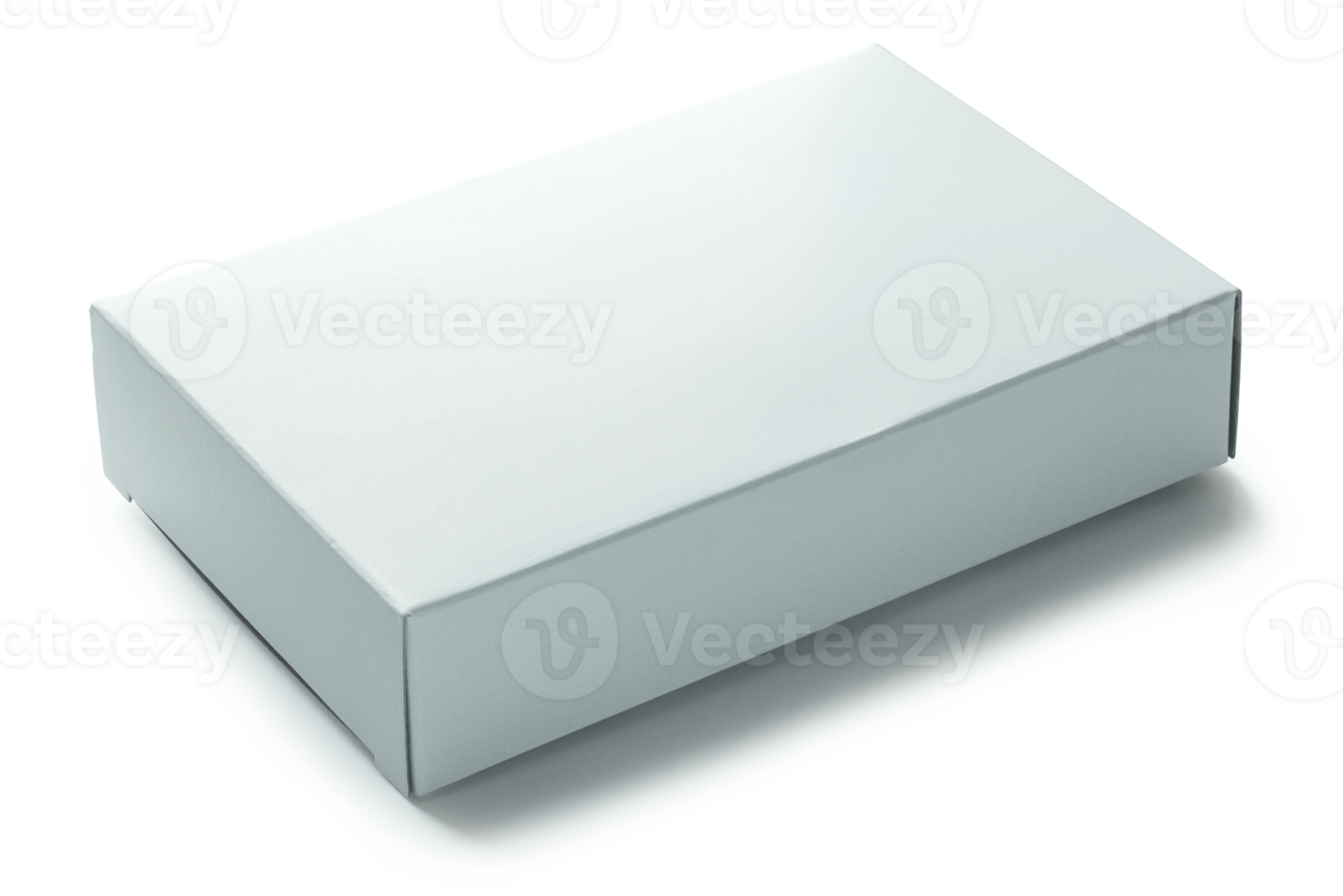 blank white paper box with shadow for mockup png