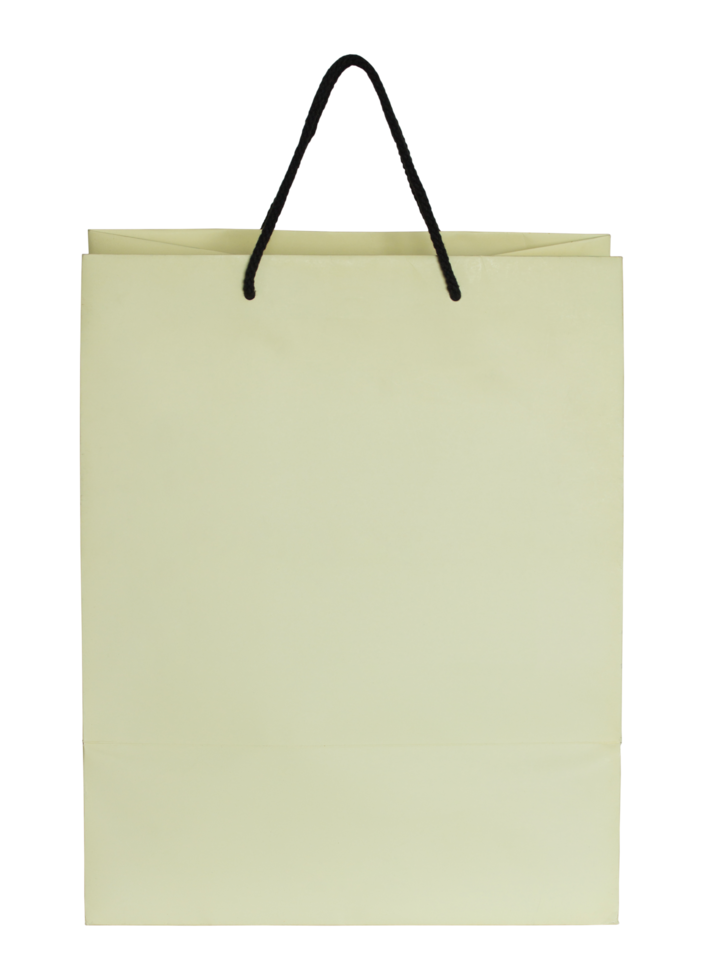 bolsa de compras de papel aislada con trazado de recorte para maqueta png