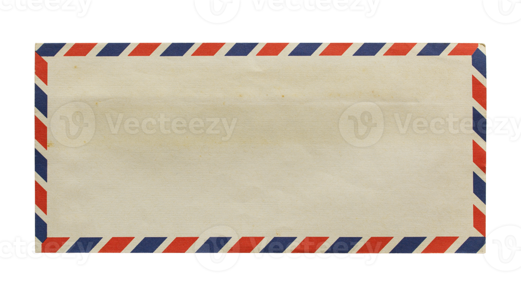 old envelope isolated with clipping path for mockup png