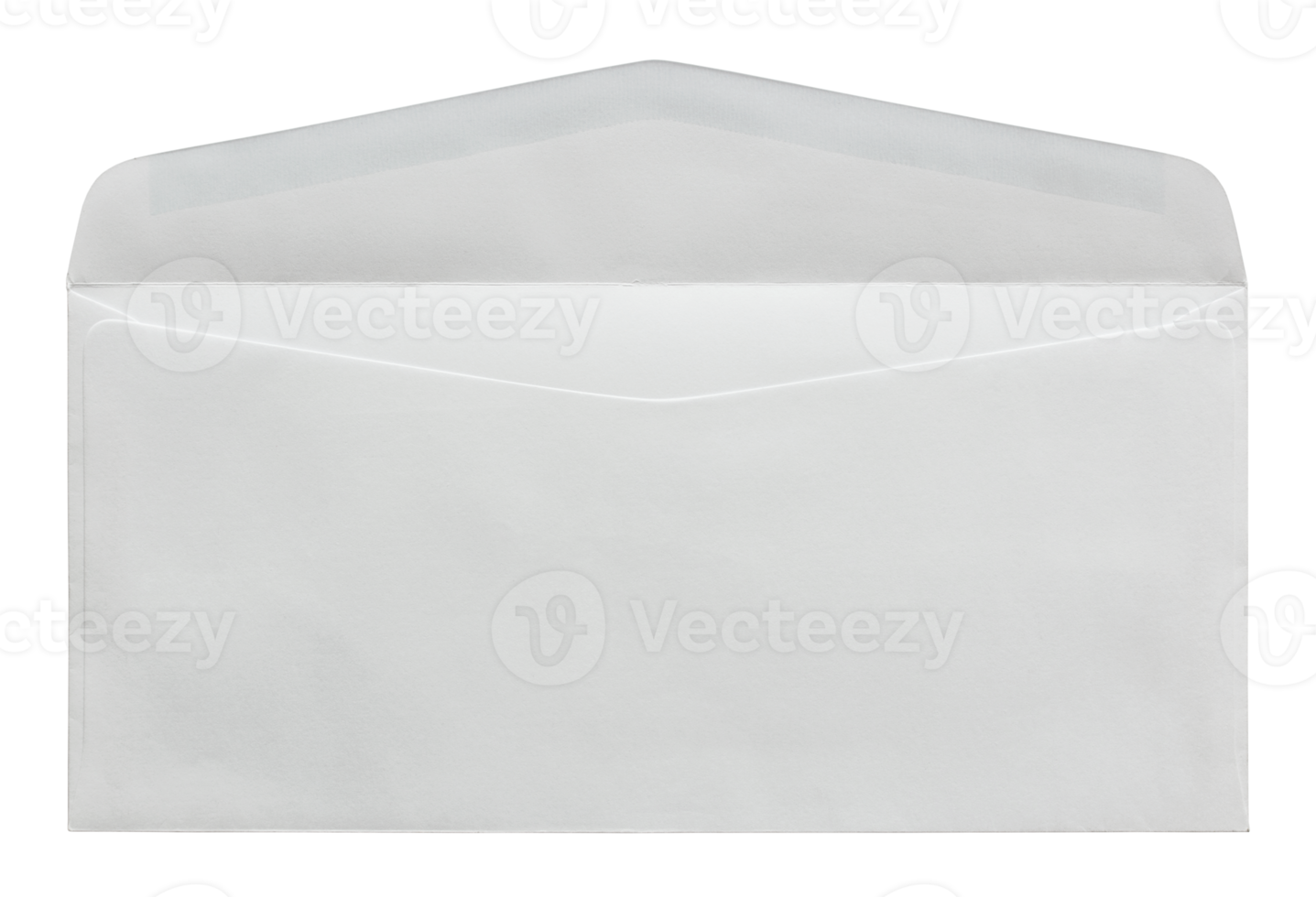 open white envelope isolated with clipping path for mockup png