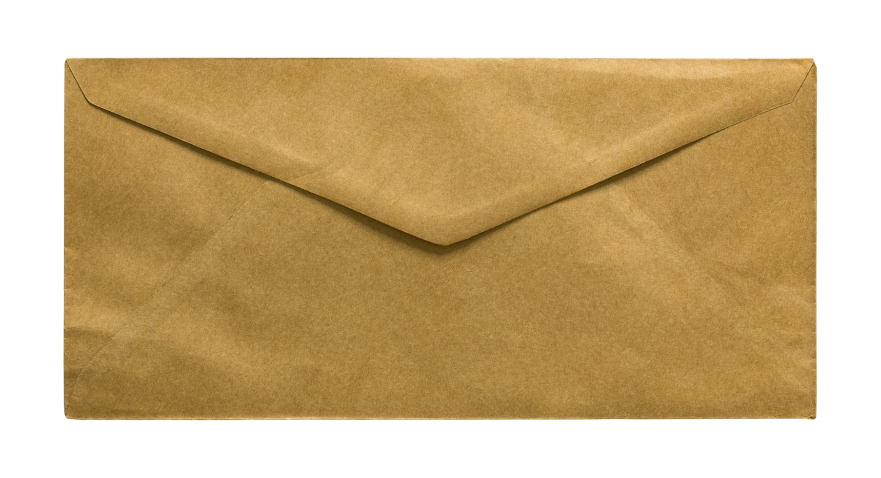 brown envelope isolated with clipping path for mockup png