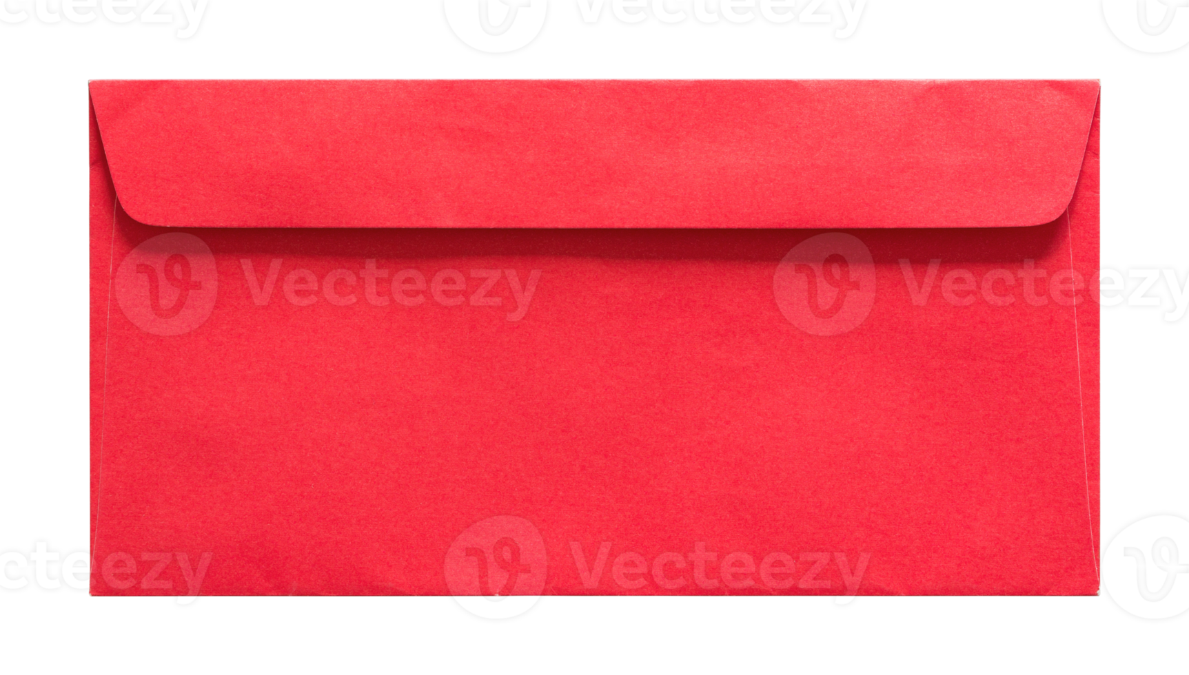 red envelope isolated with clipping path for mockup png