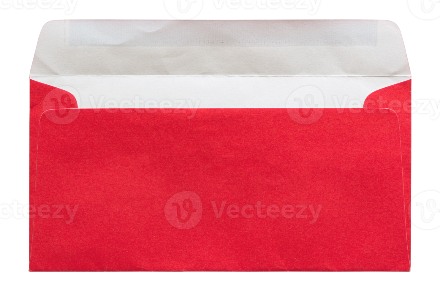 open red envelope isolated with clipping path for mockup png