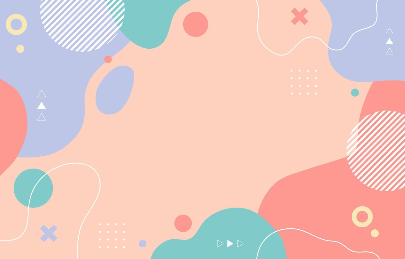 Geometric Pastel Background with Abstract Shape vector