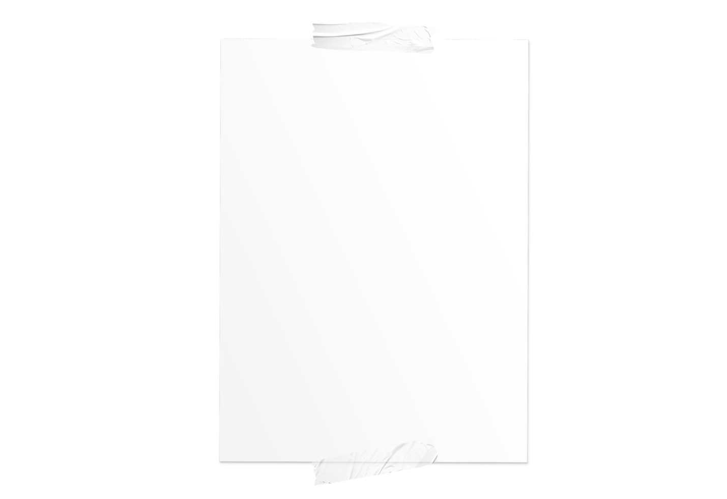 Isolated Plain White Poster png