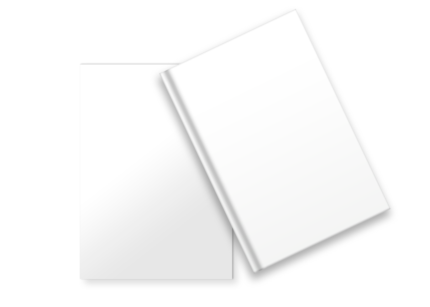 Book and Paper Sheet on Transparent Background png