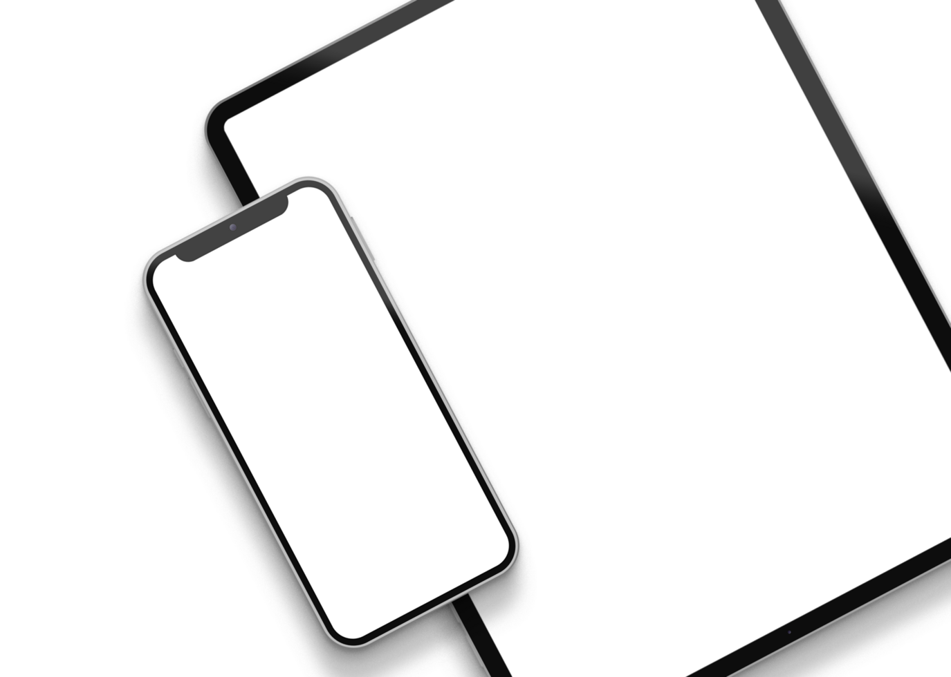 Minimalist Tablet and Smartphone on Transparent Background 12628117 PNG